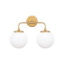 Opviq Horn - 12210 Lámpara de pared dorada con tapa de cristal